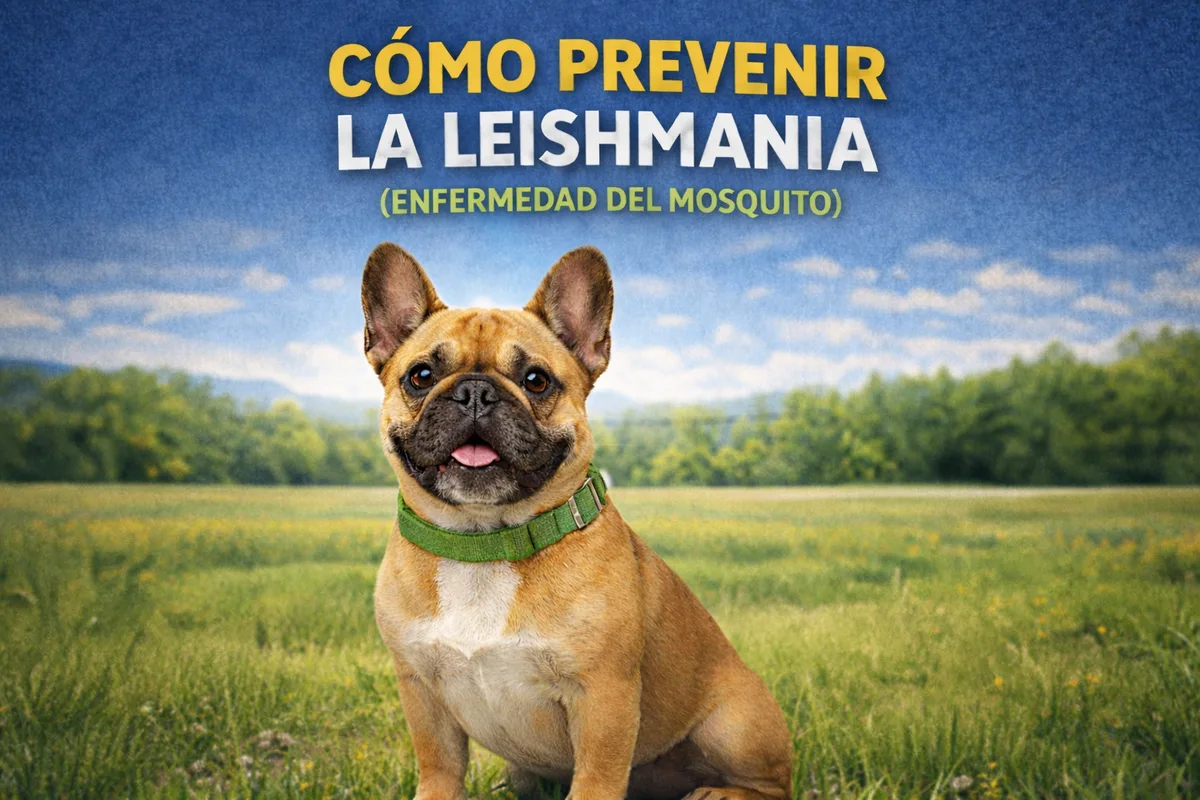 Perro protegido con collar antiparasitario contra la leishmaniosis canina